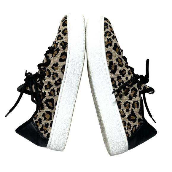 BP Women’s Knit Animal Print Lace-Up Platform Sneakers Size 8.5 M - Picture 9 of 11